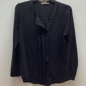 Olive & Oak Size Small Classic Black Button Down Top. Preloved